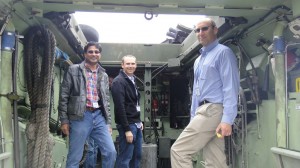 The group got an close look at the inside of an Amphibious Assault Vehicle.