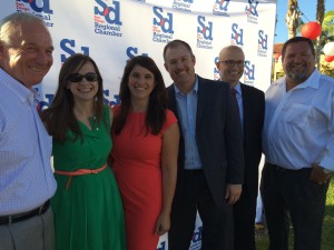 The NST team with San Diego Regional Chamber of Commerce President & CEO, Jerry Sanders (far left) at the organization’s re-brand launch party.