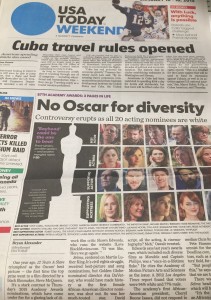 Lack of diversity among Oscar nominees was front page news.