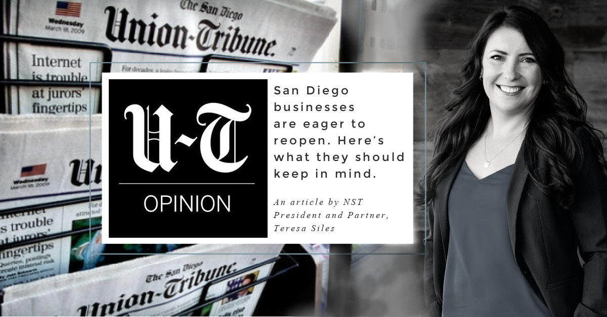San Diego Union-Tribune Op-Ed from NST President and Partner Teresa Siles