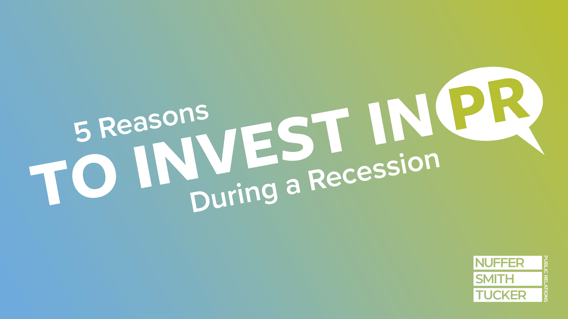 5 Reasons to Invest in PR Recession